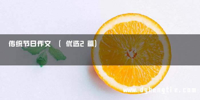 传统节日作文 (优选2篇)